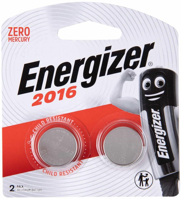 Energizer 2016 3V Coin Lithium Batteries (2 pcs)