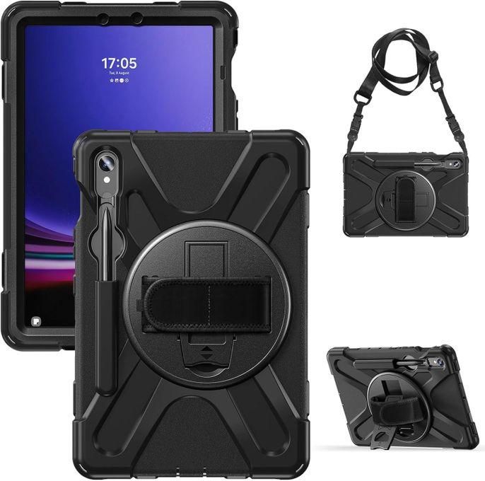 Rugged Case for Samsung Galaxy Tab S9 FE/S9 Samsung Galaxy Tab S8/S7 with S pen holder slot