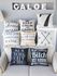 1Pc Decorative Cushion Cover Brief Style Letters Pattern Sofa Pillowcase