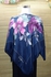 Batik Silk Scarf-100%Handmade - Hand Drawn-100%Genuine Silk (Dark blue)