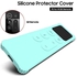 Protective Case, DELFINO Suitable for Apple tv4 Remote Control Silicone Protective Cover Apple TV4 Remote Control Anti-Drop and Dustproof Protective Cover (Cyan)