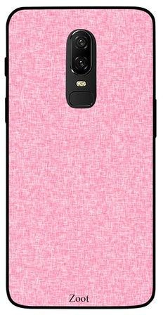 Skin Case Cover -for One Plus 6 Pink White Pattern Pink White Pattern