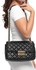 Michael Kors 30F5GSLL3L-001 Lg Chain Quilted Crossbody Bag for Women - Leather, Black
