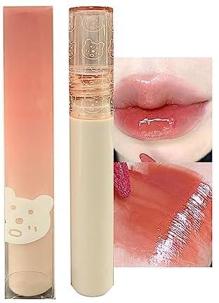 KWOLYKIM Glass Water Lifter Gloss, Hydrating Lip Gloss, Plumping Water Gloss Lip Gloss Moisturizing Sweet Lip Glaze Snow Pink