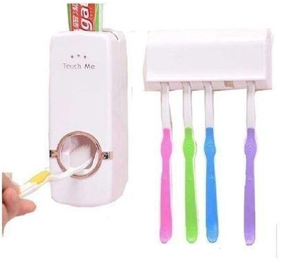 Touch Me Toothpaste Dispenser - White .