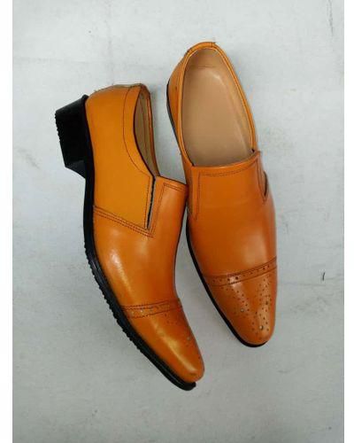 Fashion Men's Comfortable Leather Slip-on Official Shoes