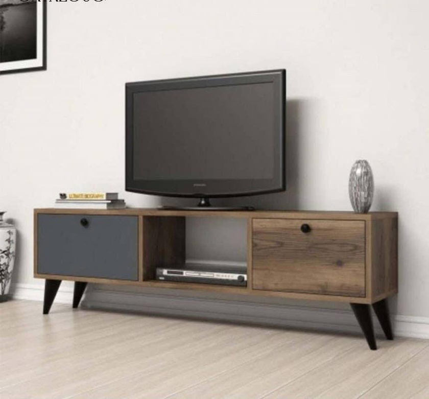 Get Wooden Tv Table, 140X45X30 Cm - Dark Brown with best offers | Raneen.com