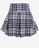 Plus Size Checked Buckle Grommets Pleated Detail Mini Skirt - M | Us 10