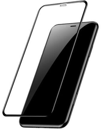 لاصقة حماية للشاشة من الزجاج المقوى لهاتف أبل آيفون XR أسود / شفاف
