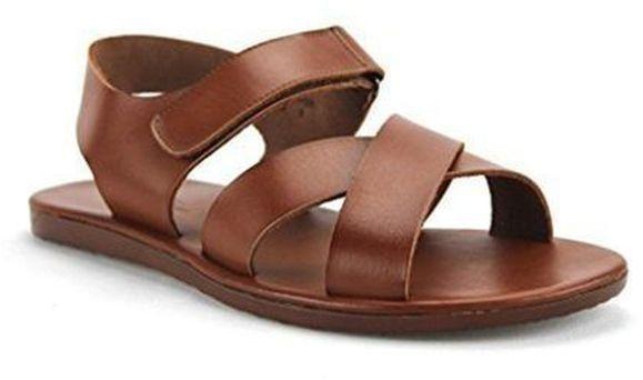 Roman Gladiator Leather Sandals - Brown