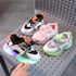 Boys' and girls' mesh breathable soft bottom non slip sneakers boys' and girls' fashionable luminous running shoes children's casual shoes
