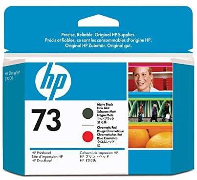 HP (Hewlett Packard) Original CD949A HP 73 Matte Black and Chromatic Red DesignJet Printhead, Matte Black/Chromatic Red