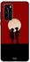 Skin Case Cover -for Huawei P40 Red/Beige/Black Red/Beige/Black