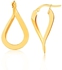 10k Yellow Gold Flat Polished Twisted Hoop Earrings-rx93353