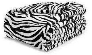 6X6 Fleece Throw Blanket-zebra