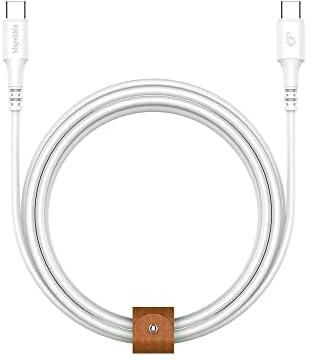 Blupebble PowerFlow USB-C to USB-C Fast Charging Cable, 60W Power Delivery PD Charging for Apple MacBook,iPad Pro 2020,Samsung Galaxy S22 Ultra,S22 Plus,S22,S21,Pixel 6 Pro and More (3.9ft, White)