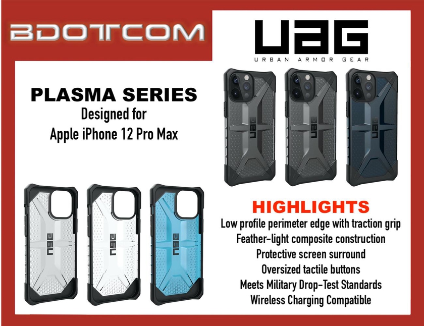 Original UAG Plasma Series Protective Cover Case for Apple iPhone 12 Pro Max