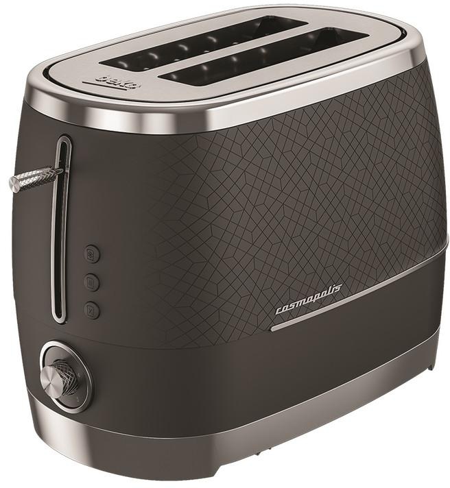 Beko Cosmopolis Toaster, 2 Slices, 900W, Black - TAM 8202 B