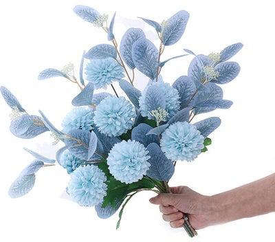 Bouquet Of Fake Mediterranean Flowers Blue