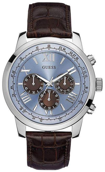 Guess W0380g6 Leather Watch – Brown