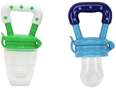 Yameem 2 PCs Baby Fruit Pecifer Food Feeding Sllicone Feeder, Fresh Fruits And Food Feeder Baby Fruit Feeder Baby Food FeederInfant Teething Toy Teether Pacifier Feeder Baby color may vary