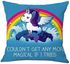 Unicorn Print Cartoon Pillow Cover Multicolour 45x45centimeter