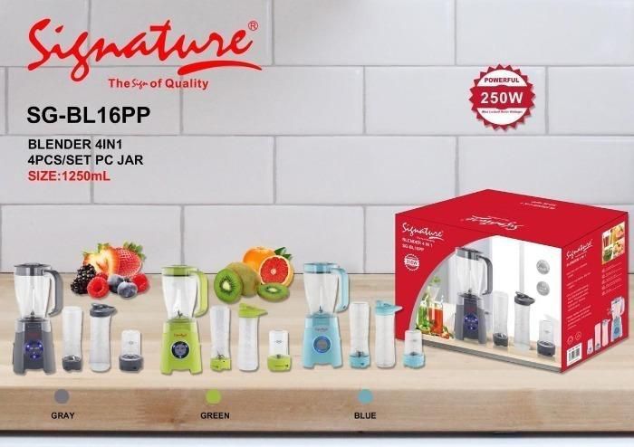 Signature Kitchen Affordable 4 In 1 Tabletop Blender 1.25L Green normal with 1year warranty