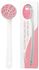 Body Brush Silicone Sponge Bath Brush Long Handle for Shower With a Gift Hair Bursh Comb(Long Handle Pink)