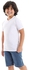 Andora Plain White Buttons Closure Henley Shirt