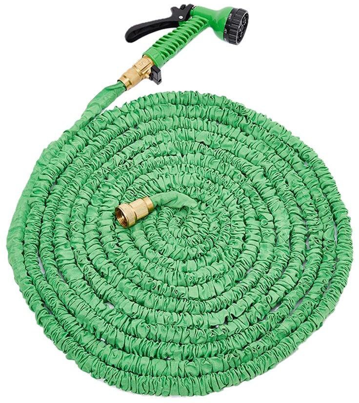 Generic Expandable Magic Garden Hose With Sprayer Nozzle Green