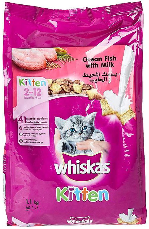 Whiskas Ocean Fish with Milk Cat Food Junior - 1.1 Kg