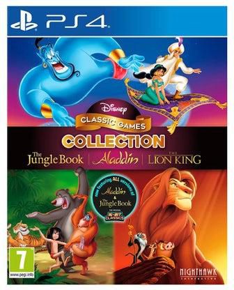 مجموعة من ألعاب ديزني الكلاسيكية حيث تحتوي على لعبة الفيديو "The Jungle Book" ولعبة الفيديو "Aladdin" ولعبة الفيديو "The Lion King" (إصدار عالمي) - بلايستيشن 4 (PS4)