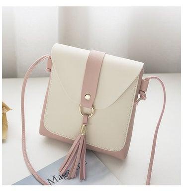 PU Crossbody Bag White/Pink