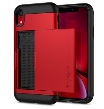 Spigen iPhone XR Slim Armor CS Card Slot wallet cover / case - Red