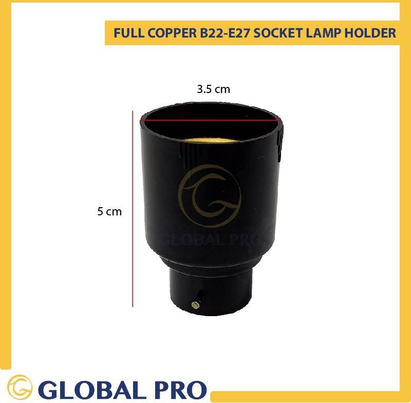 1PC Full Copper B22 to ES Socket Lamp Holder/ B22 to E27 Socket Converter Adaptor