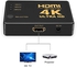 Storite HDMI Switch 4K, 3-Port HDMI Switcher, Splitter, Supports 4K, Full HD1080p, 3D with IR Remote