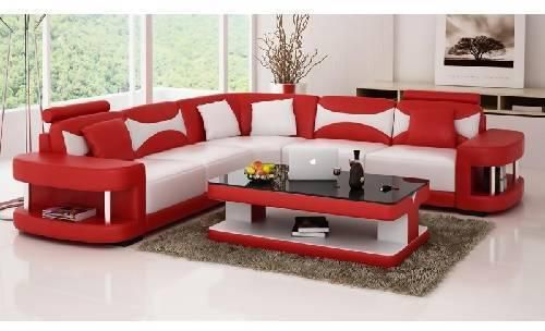 Eminent L Shaped Sofa Set Red U0026, Red Fabric Sofa L Shape