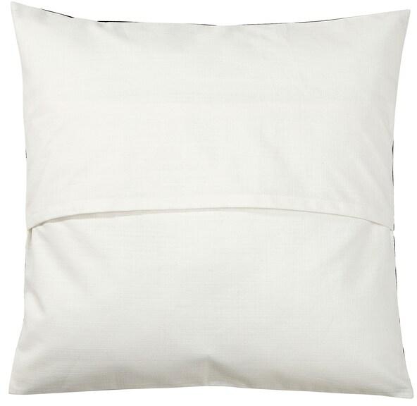 SANDSENAP Cushion cover, black/white handmade, 50x50 cm - IKEA
