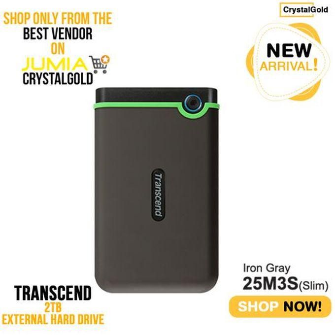 Transcend 2TB USB 3.1 StoreJet Shock Resistant Portable Hard Drive
