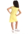 Y.F.K Printed Round Neck Sleeveless Dress - Yellow