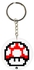 سلسلة مفاتيح مزينة بشعار سوبر ماريو أحمر/ أبيض/ أسود