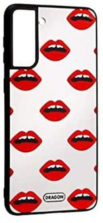 Mirror Back Cover Hard Slim Creative Case Red Lips Desing For Samsung Galaxy S30 Plus-S21 Plus Multicolour