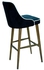 Black fixed bar stool
