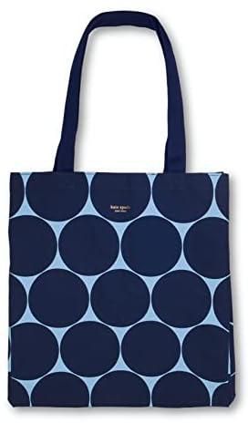 Kate Spade New York Canvas Tote Bag for Women, Cute Tote Bag for School or Teacher, Canvas Beach Bag, Book Tote with Pocket