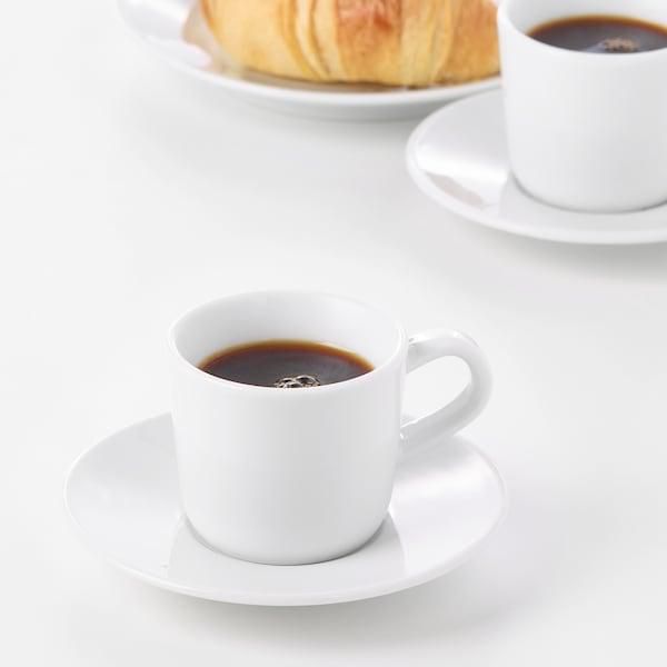 IKEA 365+ Espresso cup and saucer, white, 6 cl - IKEA