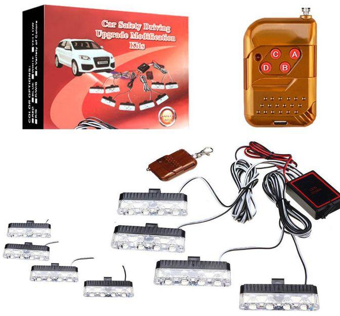 LED Flash Set Of 8 Pieces With Remote Control, Multi
