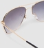 Women's Sunglass With Durable Frame Lens Color Purple Frame Color Gold