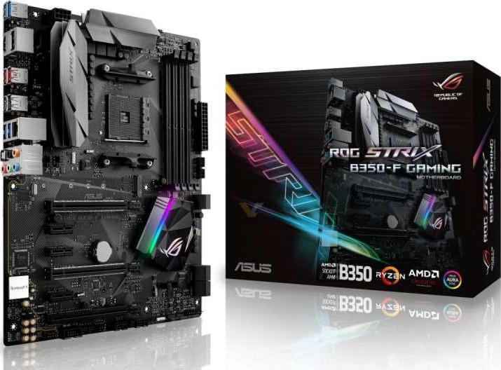 Asus AMD AM4 B350-F ATX gaming motherboard with Aura Sync RGB LED, DDR4 3200MHz, M.2, SATA 6Gbps and USB 3.1 | 90MB0UJ0-M0EAY0