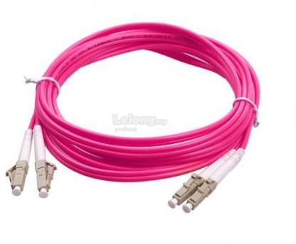 LC-LC 50/125 OM4 Multimode Duplex Fiber Optic Patch Cable - 4 Sizes (Purple)