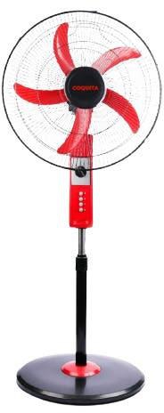 Get Coquita ST-003 Stand Fan, 18 inch, 5 Blades - Black Red with best offers | Raneen.com